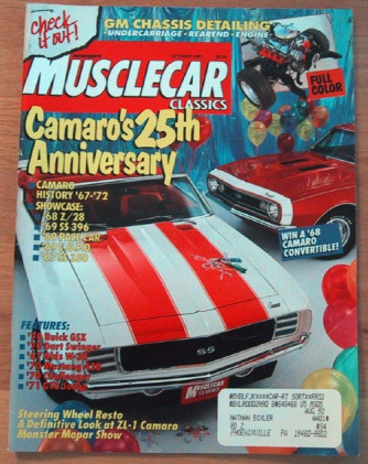 MUSCLECAR CLASSICS 1991 OCT - 428SCJ, 455HO, COPO, Ws